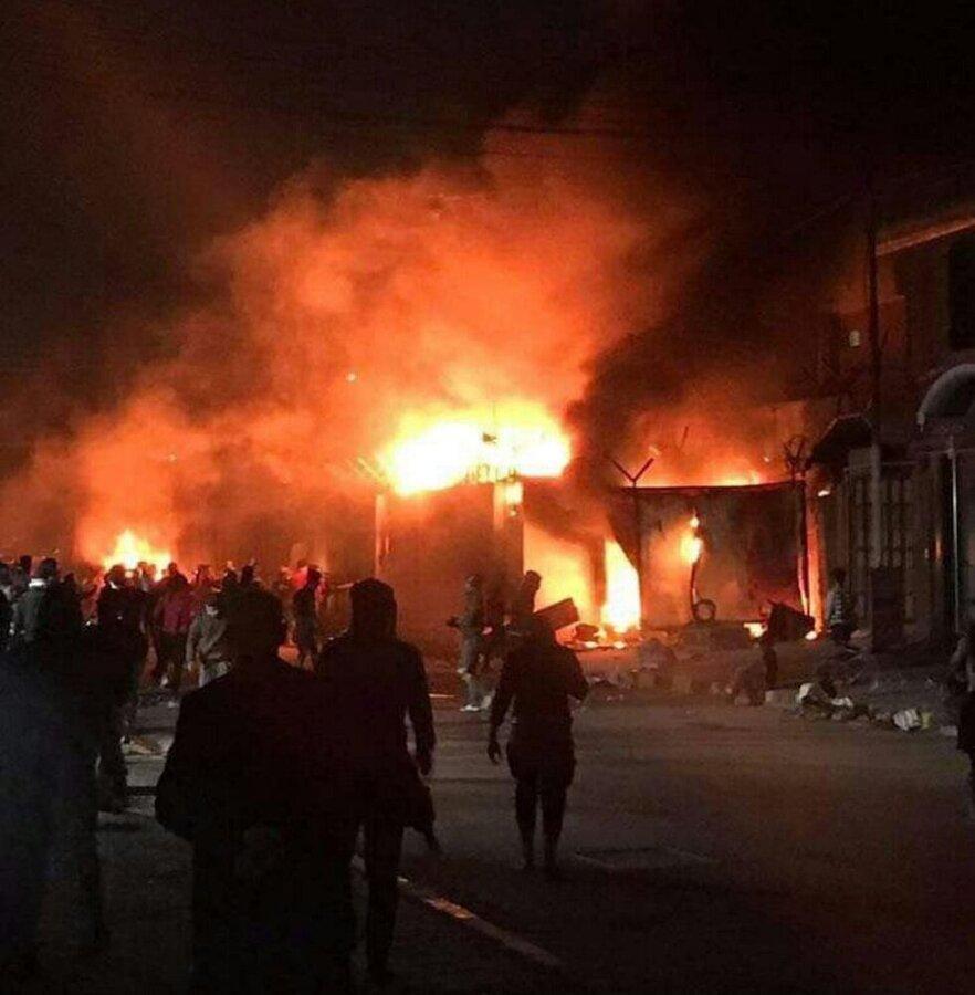 آتش سوزی مجدد در محل کنسولگری ایران در نجف آتش سوزی مجدد در محل کنسولگری ایران در نجف