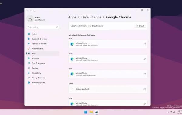 ویندوز 11 تغییر مرورگر پیش فرض را آسان تر می نماید